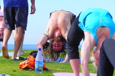 Yoga on the beach